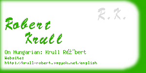 robert krull business card